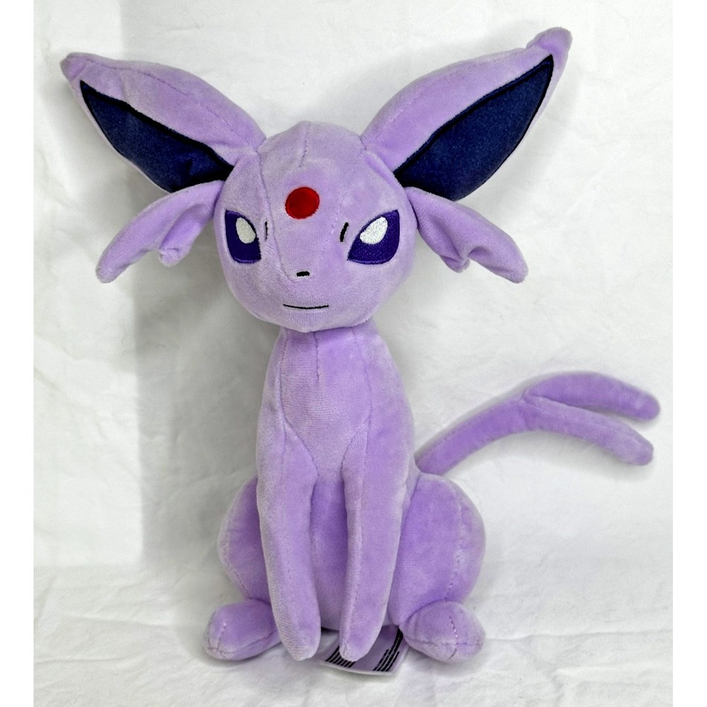 Pokemon Espeon Evee Evolution Jazzwares Plush Purple Stuffed Animal 10" 2024